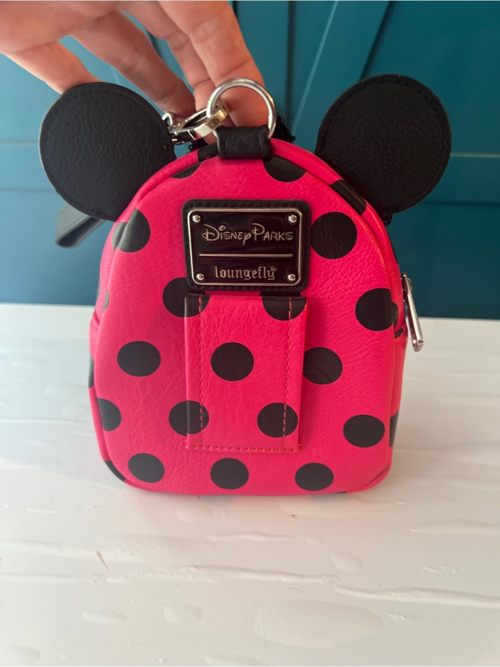 Loungefly x Disney Parks Pink Minnie Mouse Polka Dot Wristlet Backpack